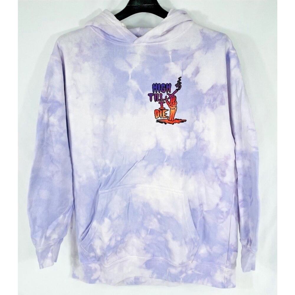 A**holes Live Forever Hoodie Mens / Women L Purple Tye Dye Sweatshirt